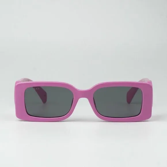 NEW Gucci GG1325S 006 Pink Grey Rectangle Unisex Sunglasses GG 1325S